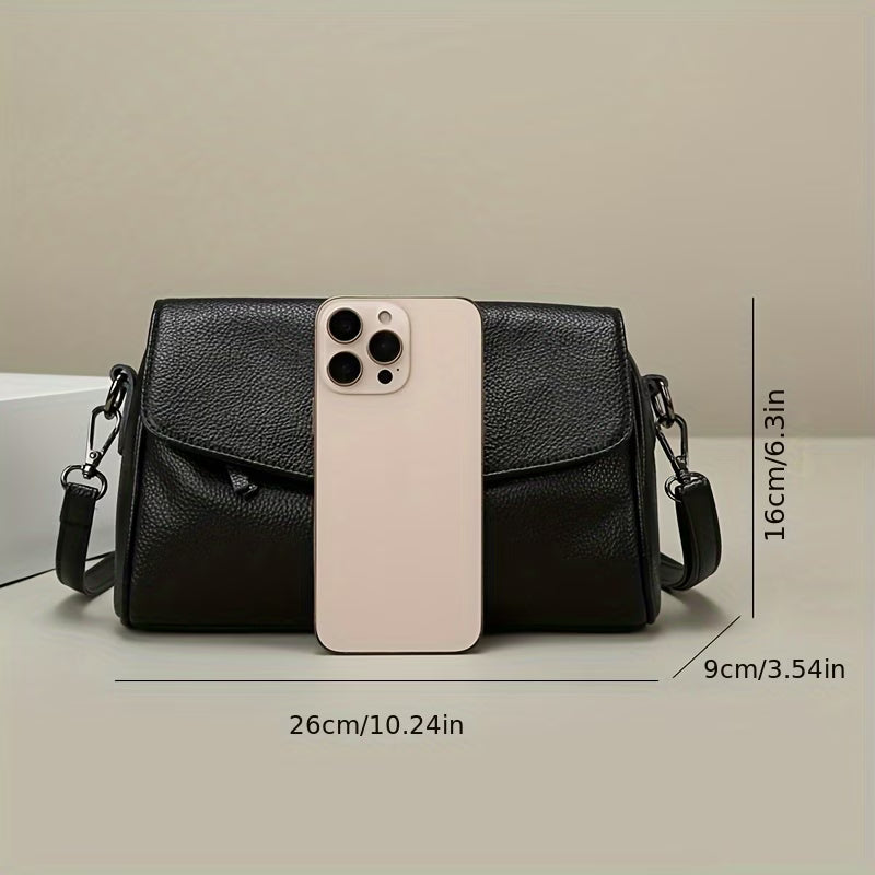 Crossbody Bag Genuine Leather Women'S Bag New Fashion Middle-Aged Women'S