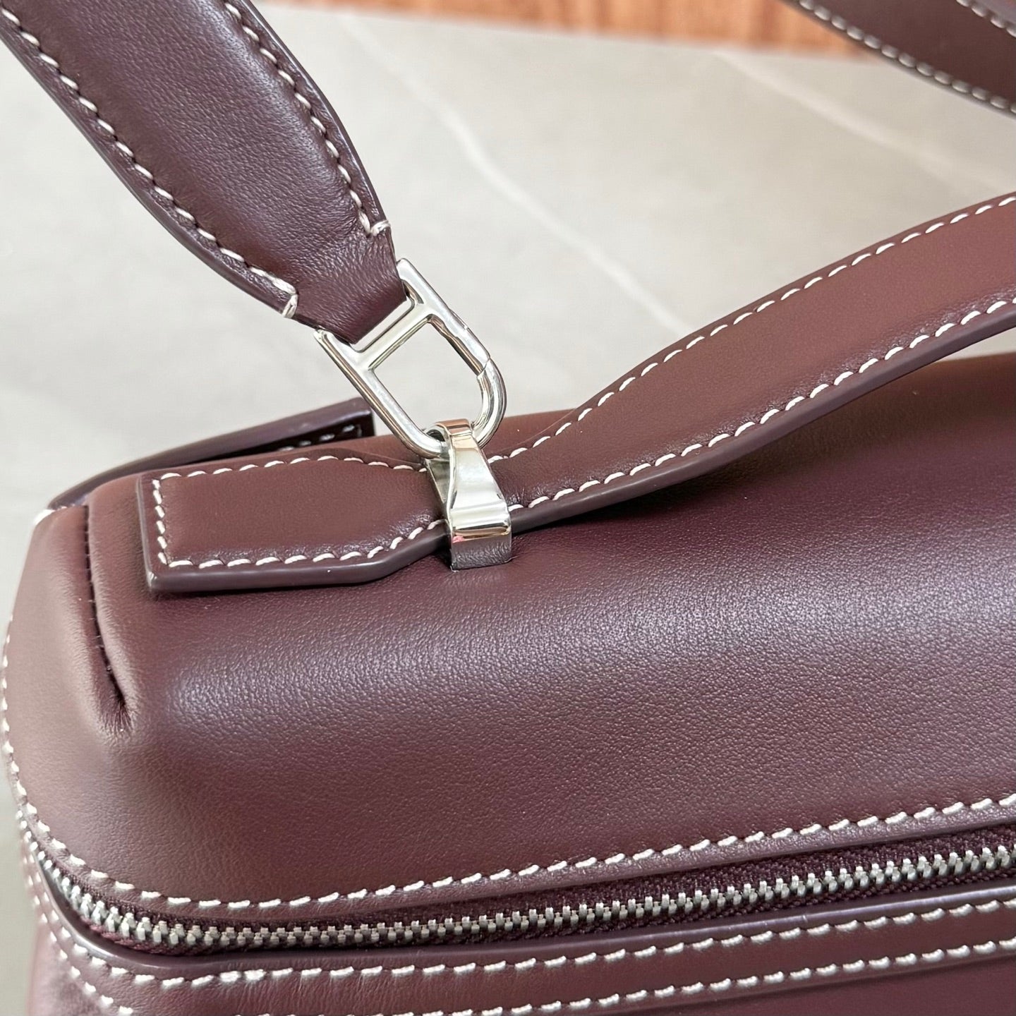 Luxury Soft Calfskin Leather Crossbody Bag - Convertible Top-Handle Satchel