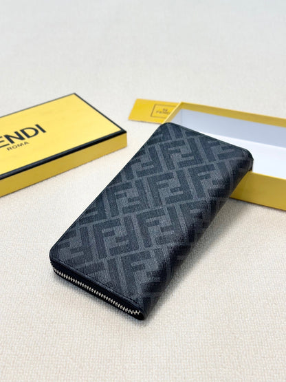 Men’s Leather Continental Zip Clutch Wallet - Long Card Holder & Travel Organizer