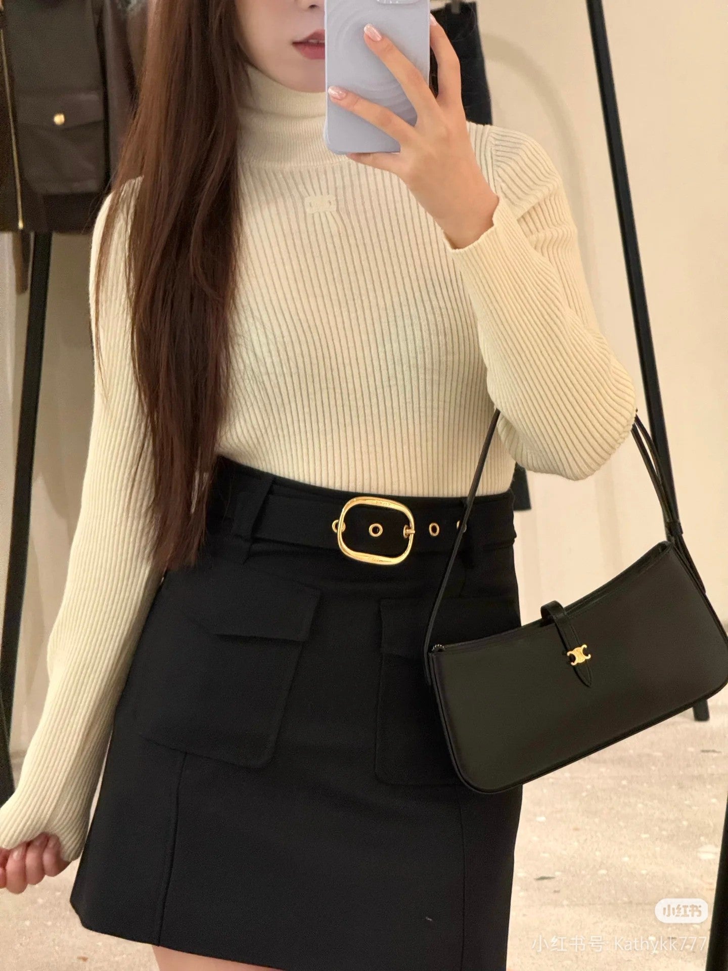 Women’s Retro Leather Baguette Bag - Slim Underarm Clutch & Shoulder Purse