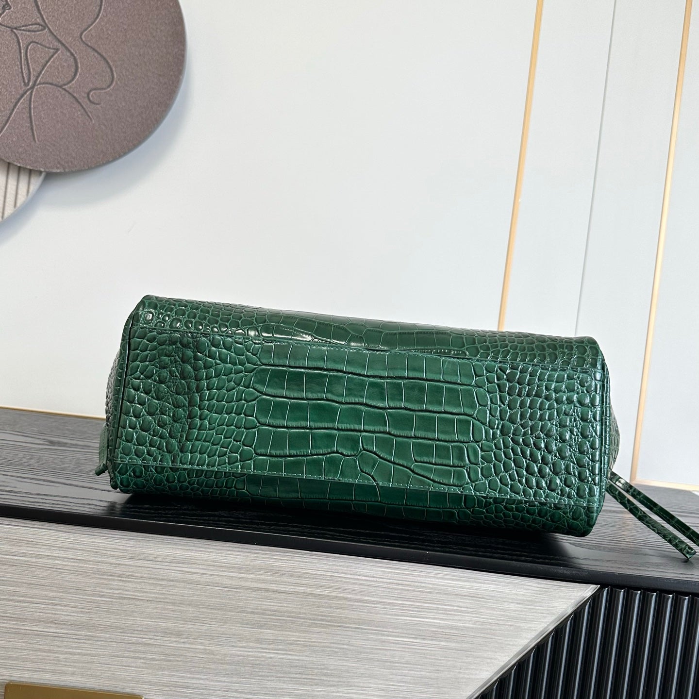 Crocodile embossed leather elegant and sophisticated
