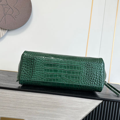 Crocodile embossed leather elegant and sophisticated