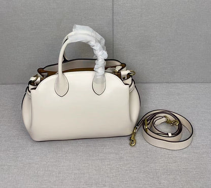 Women’s Leather Empire Carryall Bag - Dual Handle Satchel & Crossbody Shoulder Purse