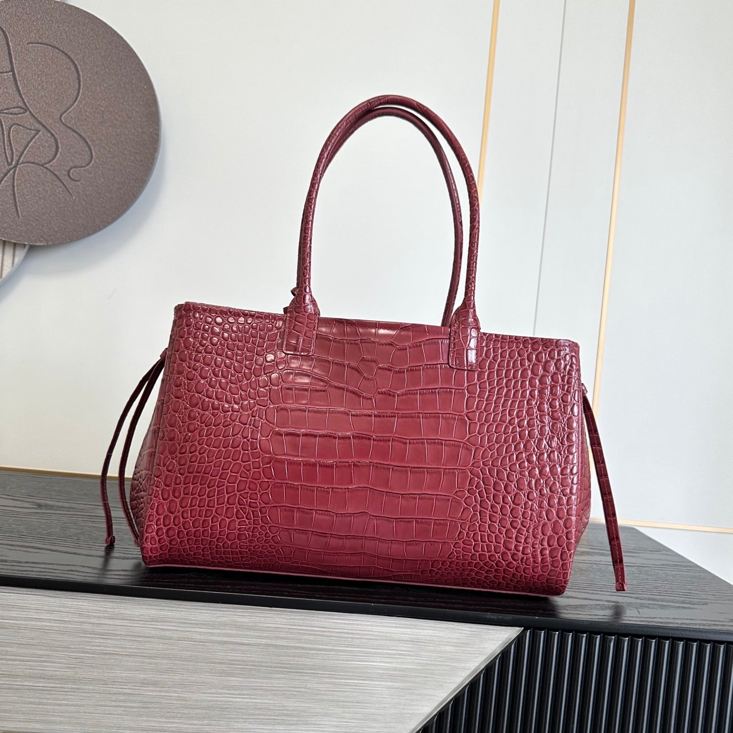 Crocodile embossed leather elegant and sophisticated