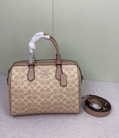 Women’s Monogram Canvas Duffle Satchel - Dual Handle Shoulder Bag & Crossbody