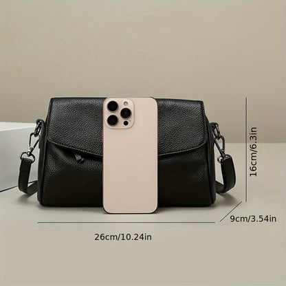 Crossbody Bag Genuine Leather Women'S Bag New Fashion Middle-Aged Women'S