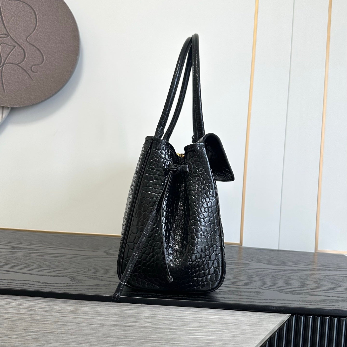 Crocodile embossed leather elegant and sophisticated