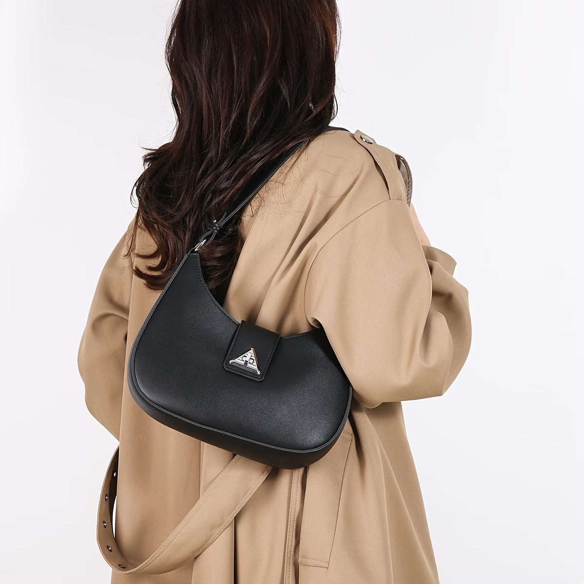New Fashion Trend Simple and Versatile Shoulder Bag, Armpit Bag, Crescent Bag, High-end Texture, Retro Design Crossbody Bag Shoulder Bag
