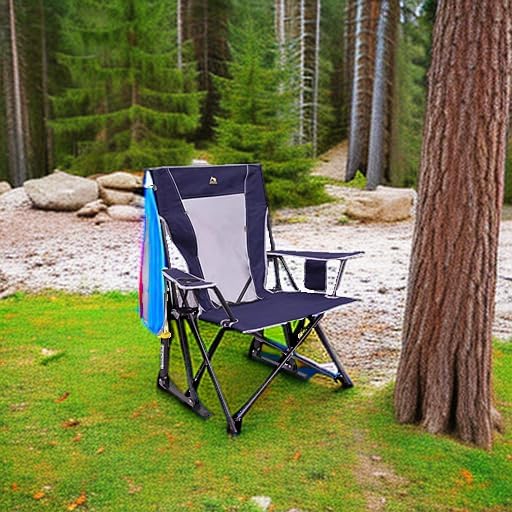 GCI Outdoor Comfort Pro Rocker Portable Folding Camp Chair – Spring-Action Rocking, Cooling Mesh Back, Cup Holder & Carry Strap (300 lb Capacity)
