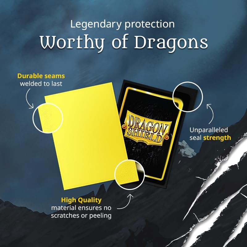 Dragon Shield Matte Standard Size Card Sleeves (100 Count) – Durable Textured Back TCG Protectors for MTG, Pokemon & Lorcana with Deck Box