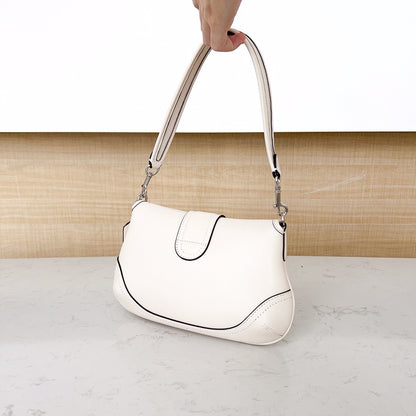 Women’s Vintage Leather Hobo Bag - Front Buckle Shoulder Purse & Crossbody