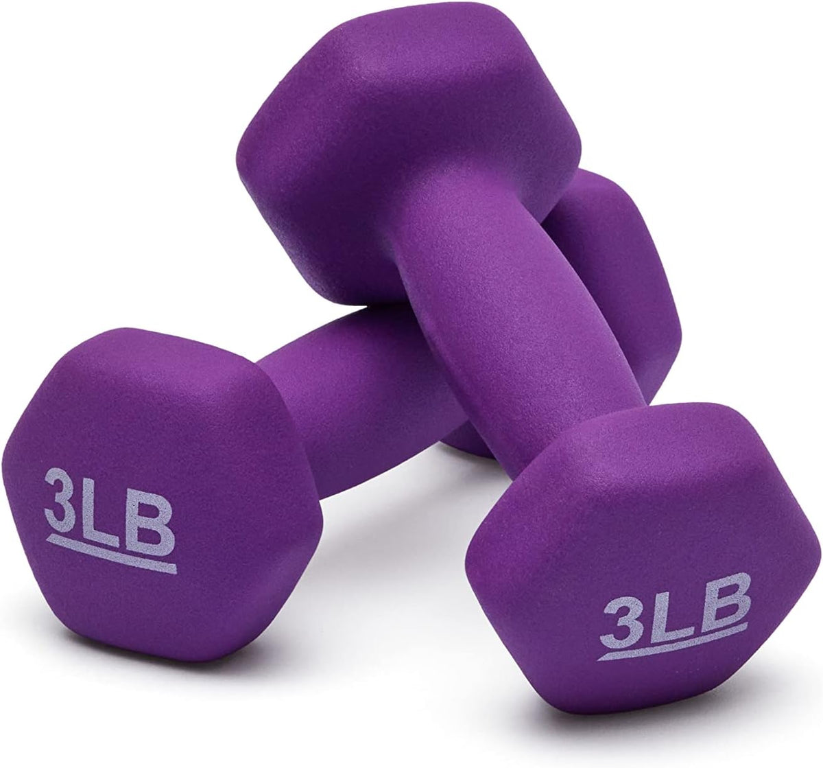 Neoprene Coated Hex Dumbbell Hand Weights – Non-Slip Cast Iron Free Weights for Home Gym, Cardio & Toning (Pairs & Sets)
