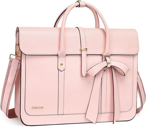 Laptop Bag for Women, PU Leather Laptop Shoulder Bags Convertible Backpack, Work Travel Computer Bag