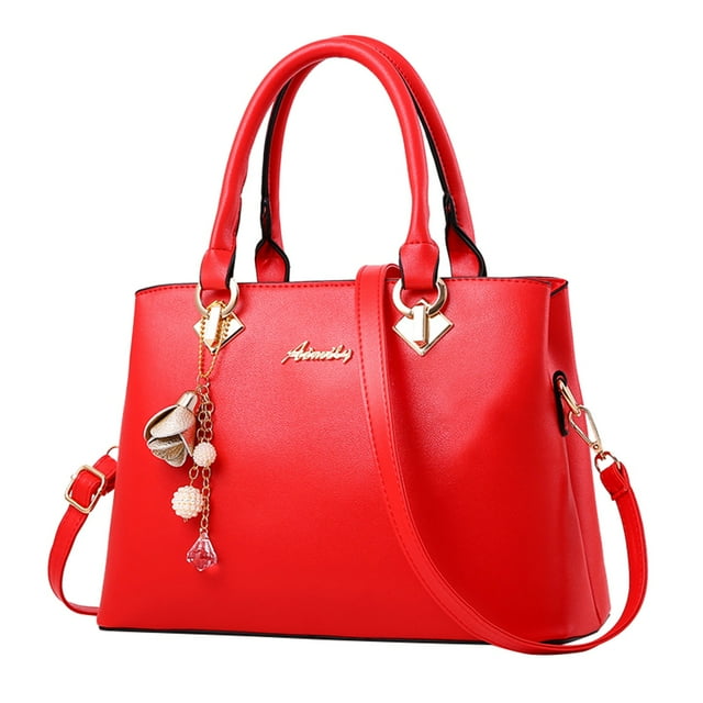 Womens Tote Bag Fashion Handbags Ladies Purse Satchel Shoulder Bags Tote Leather Bag for Ladies Tote Bag Insert Organizer White One Size