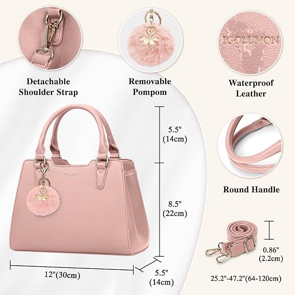 Handbag Leather Purses for Women Waterproof Crossbody Womens Handbags