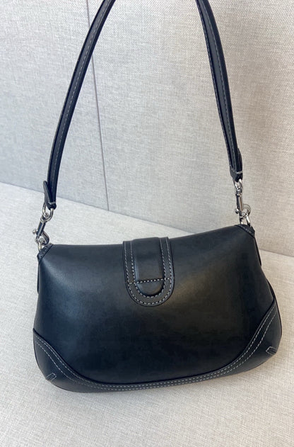 Women’s Vintage Leather Hobo Bag - Front Buckle Shoulder Purse & Crossbody