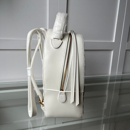 Women’s Quilted Leather Mini Backpack - Love Swallow Accent Casual Daypack Purse