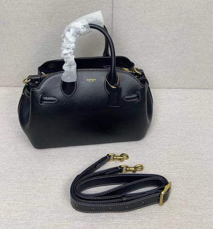 Women’s Leather Empire Carryall Bag - Dual Handle Satchel & Crossbody Shoulder Purse