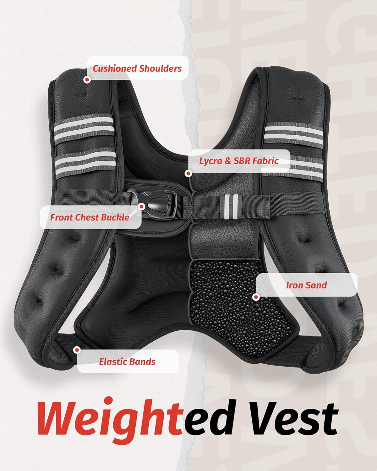 ZELUS Weighted Vest for Men & Women – Adjustable Body Weight Vest with Reflective Stripes & Phone Pouch for Running, Cardio & Calisthenics