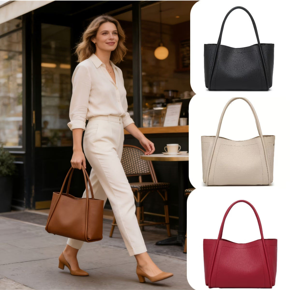 daysWomen'S Tote Bag - Stylish Versatile Commute Top Handle Bag, Hobo Shoulder Handbag
