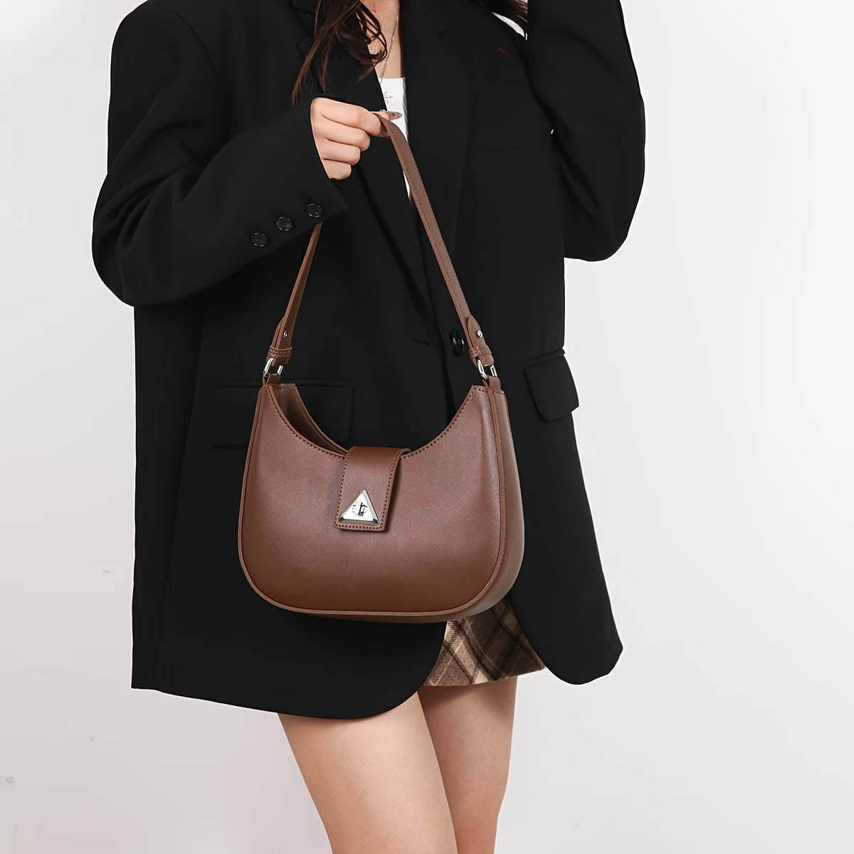 New Fashion Trend Simple and Versatile Shoulder Bag, Armpit Bag, Crescent Bag, High-end Texture, Retro Design Crossbody Bag Shoulder Bag