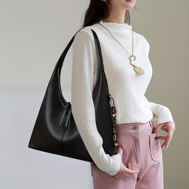 OGEHUAFEE Wo Elegant Large Capacity Tote Handbag with Golden-Tone Hardware