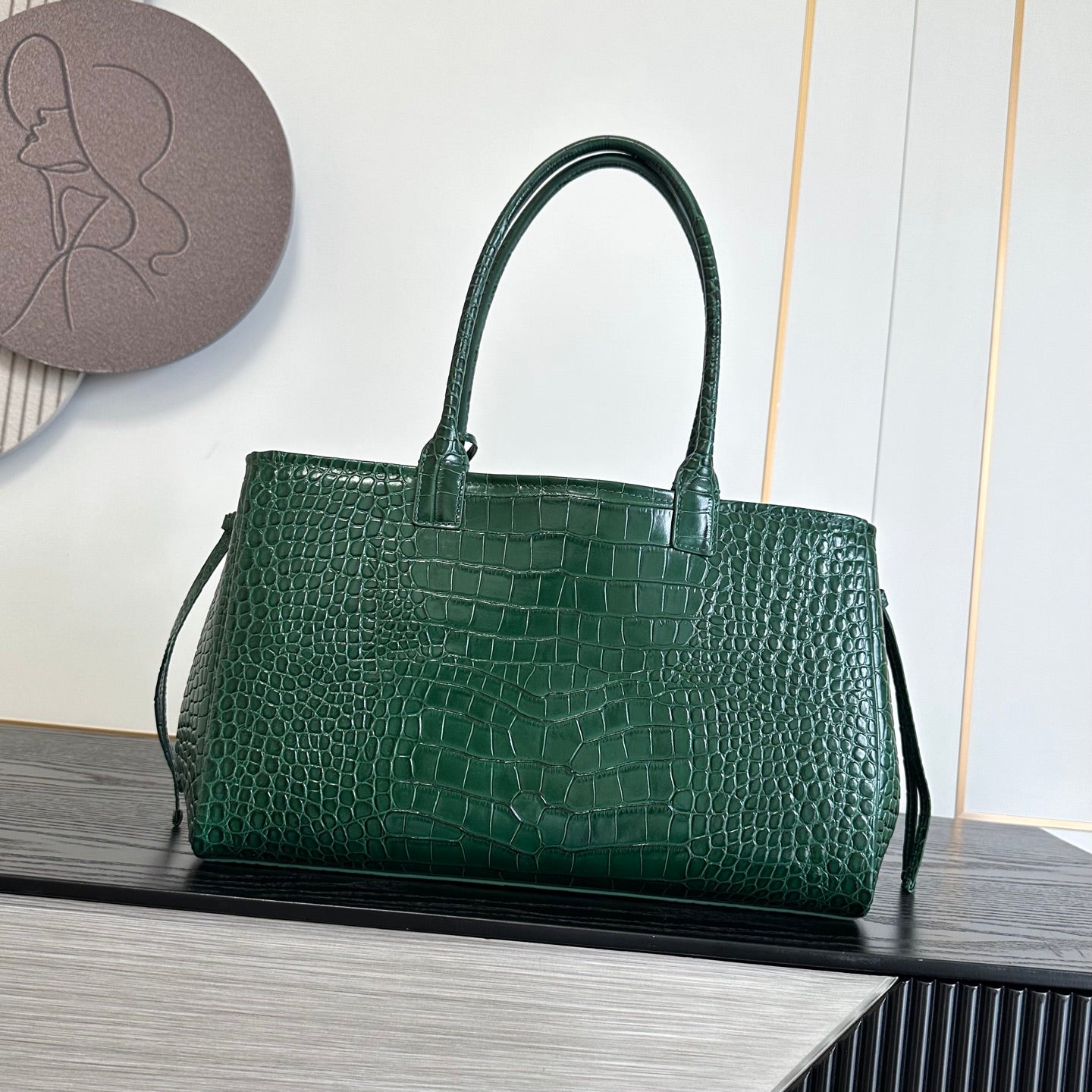 Crocodile embossed leather elegant and sophisticated