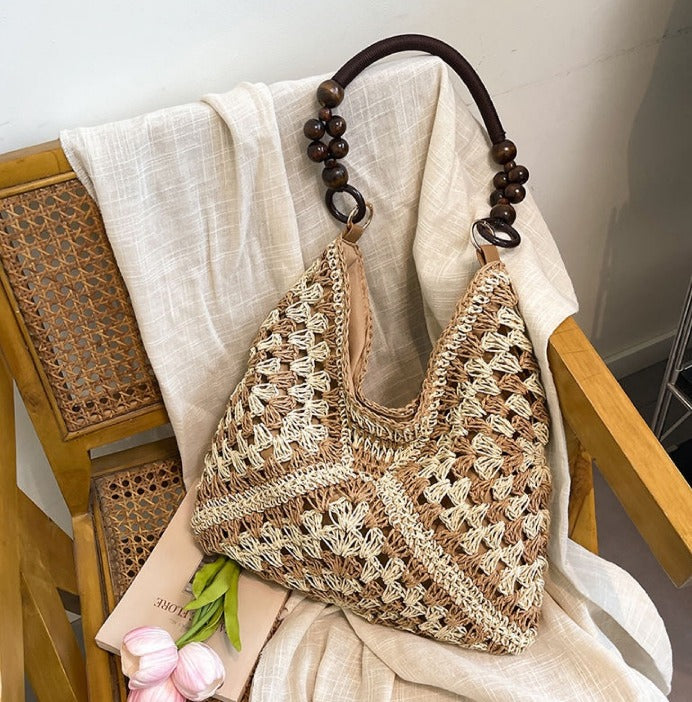 Boho Crochet Tote Bag