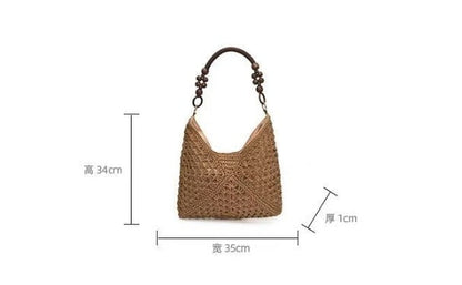 Boho Crochet Tote Bag