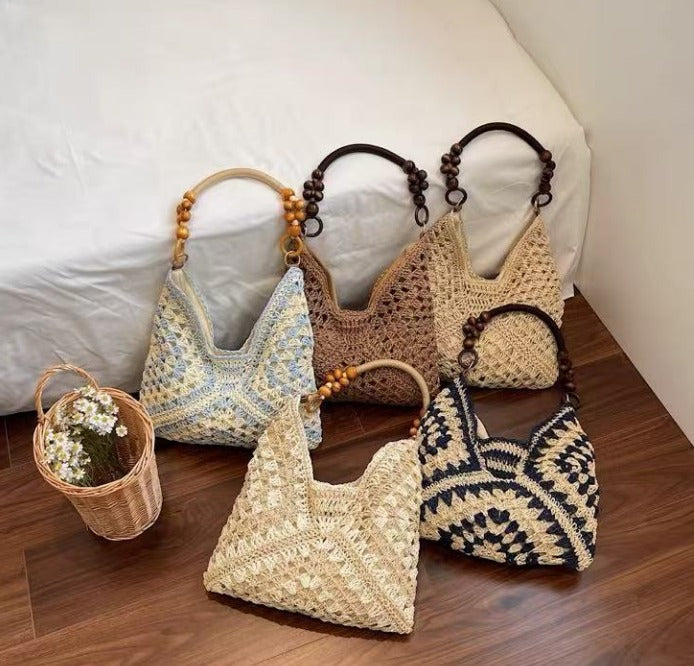 Boho Crochet Tote Bag