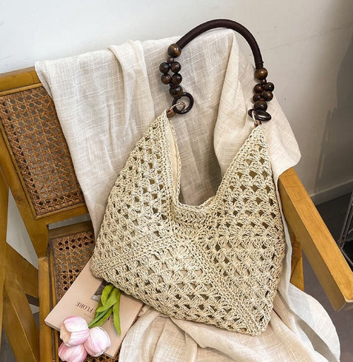 Boho Crochet Tote Bag