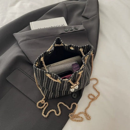 Drawstring Bucket Crossbody Bag