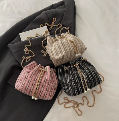 Drawstring Bucket Crossbody Bag