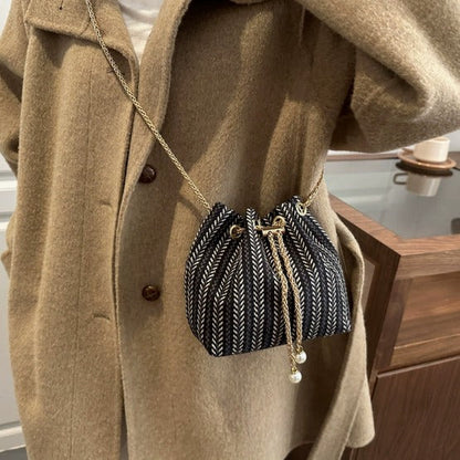 Drawstring Bucket Crossbody Bag