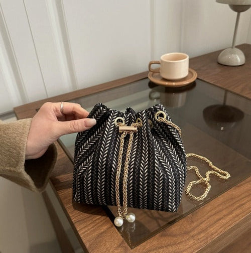 Drawstring Bucket Crossbody Bag
