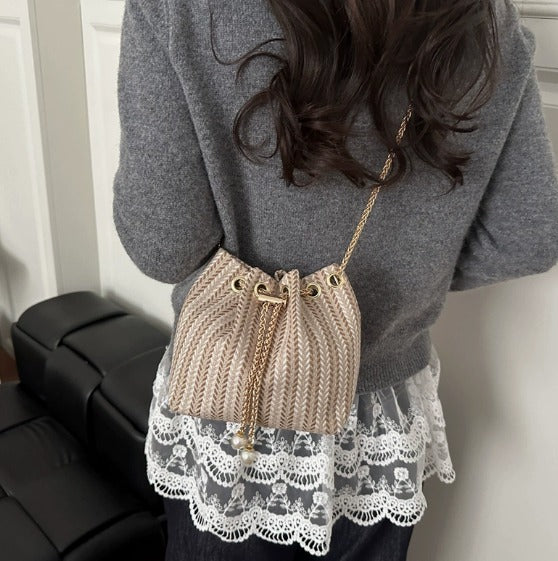 Drawstring Bucket Crossbody Bag