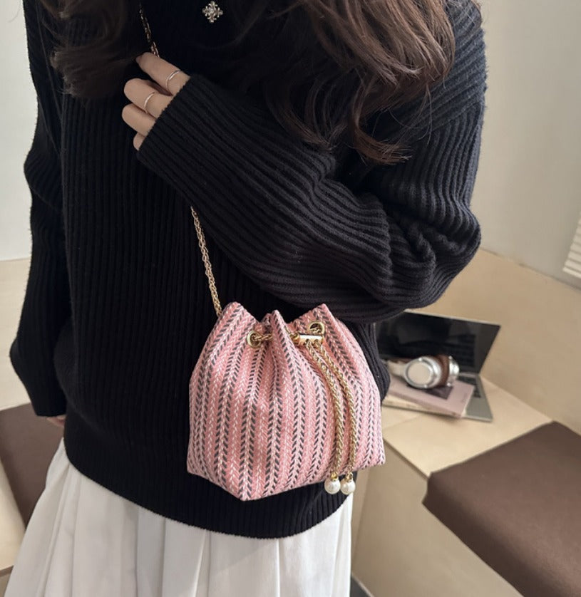 Drawstring Bucket Crossbody Bag