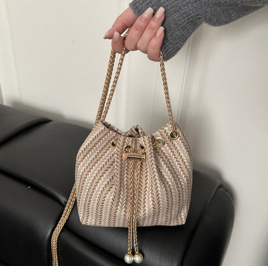 Drawstring Bucket Crossbody Bag