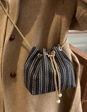 Drawstring Bucket Crossbody Bag