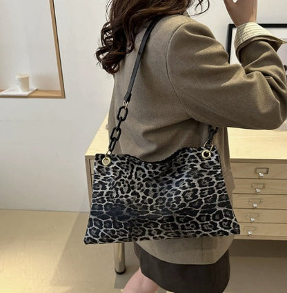 Women's Leopard Print Crossbody Bag, Shoulder Bag