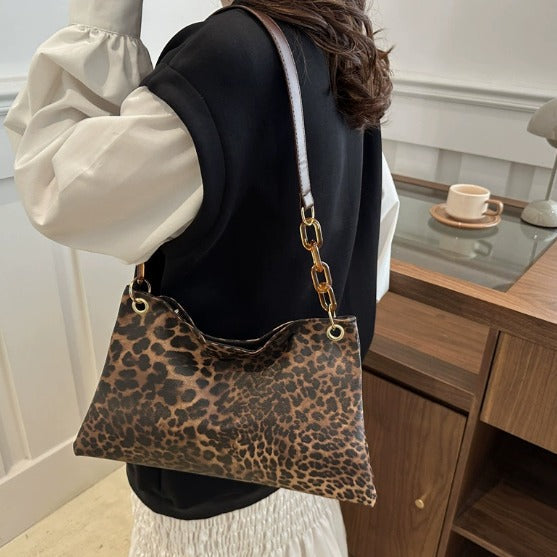 Women's Leopard Print Crossbody Bag, Shoulder Bag