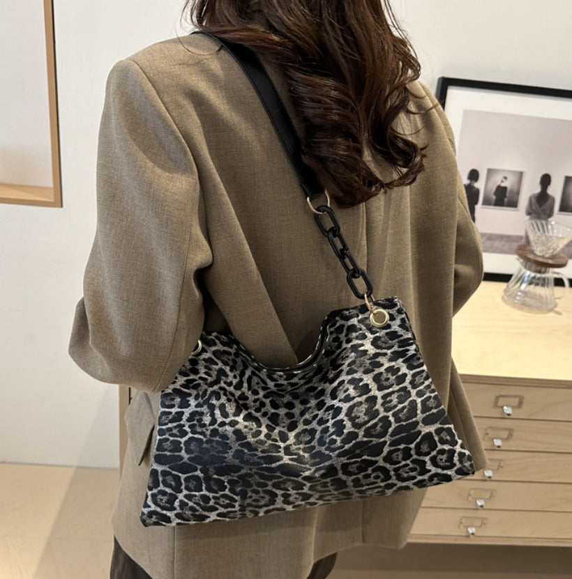 Women's Leopard Print Crossbody Bag, Shoulder Bag