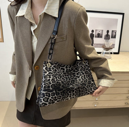 Women's Leopard Print Crossbody Bag, Shoulder Bag