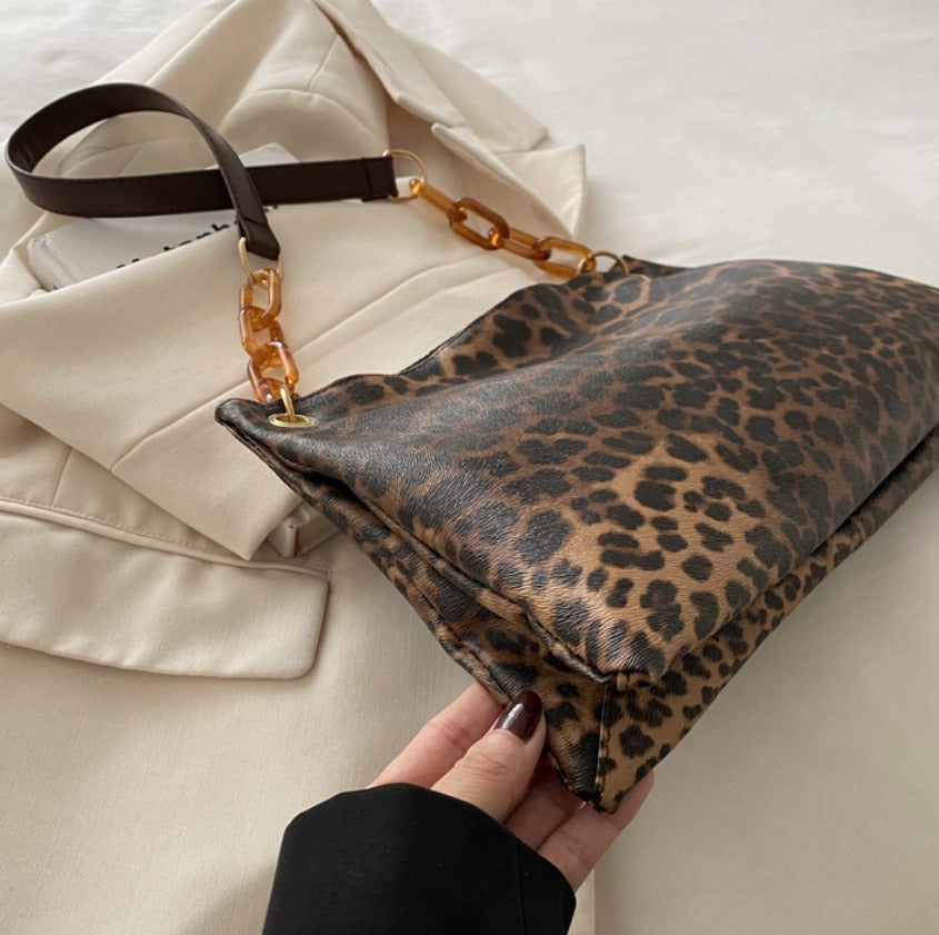 Women's Leopard Print Crossbody Bag, Shoulder Bag