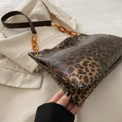 Women's Leopard Print Crossbody Bag, Shoulder Bag