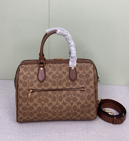 Women’s Monogram Canvas Duffle Satchel - Dual Handle Shoulder Bag & Crossbody