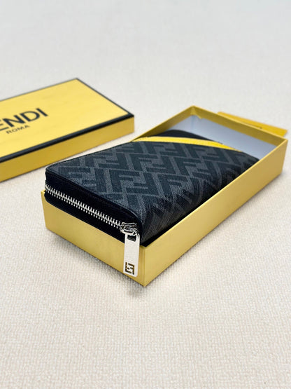 Men’s Leather Continental Zip Clutch Wallet - Long Card Holder & Travel Organizer