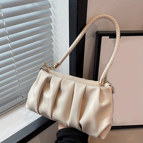 Women's Handbag with Wrinkle - Multi-Color Crossbody & Shoulder Bag, Zipper Closure, & Oil-Tanned Edges for Daily Use