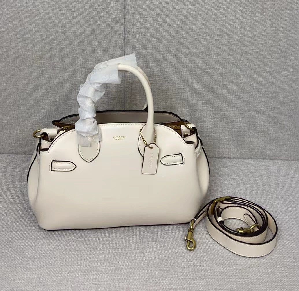 Women’s Leather Empire Carryall Bag - Dual Handle Satchel & Crossbody Shoulder Purse
