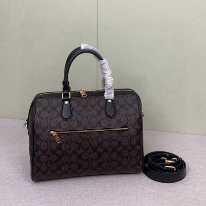 Women’s Monogram Canvas Duffle Satchel - Dual Handle Shoulder Bag & Crossbody